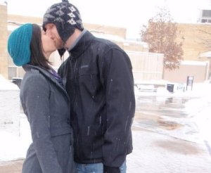 snowy kiss