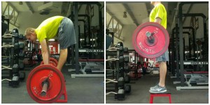 straight legged deadlifts